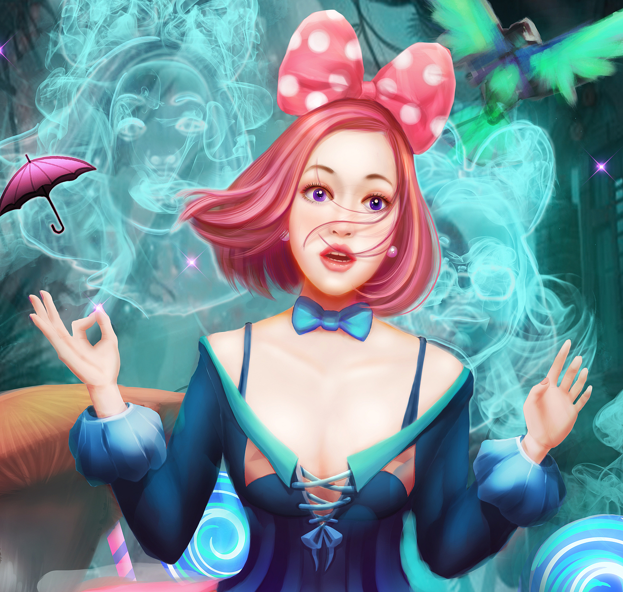 是不是爱丽丝的爱丽丝（图ZMTQyNTU0MTA4） - 商业插画 - 站酷设计师屈子琳vlin原创素材 - 站酷ZCOOL