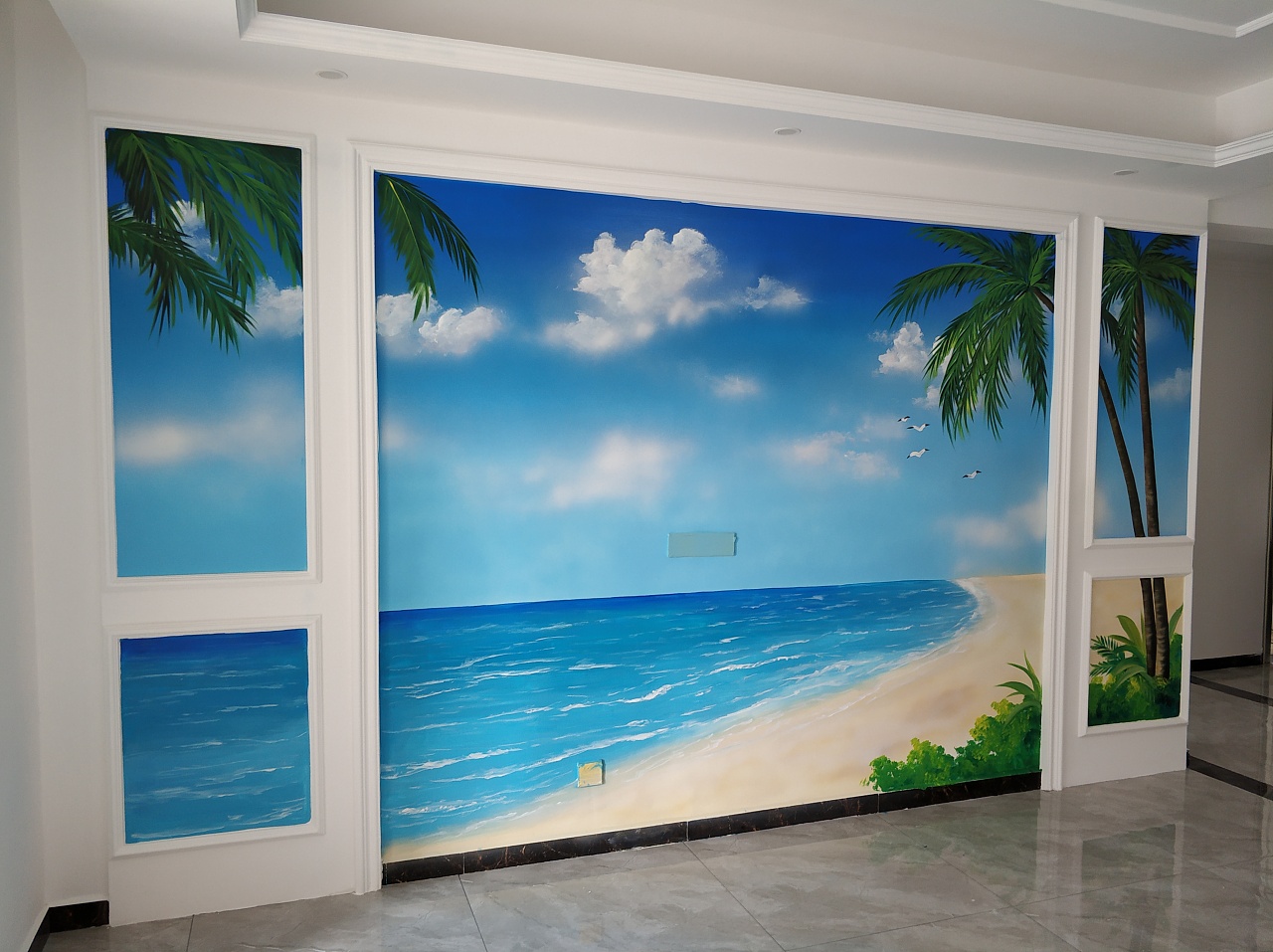 曾画过的电视背景墙.