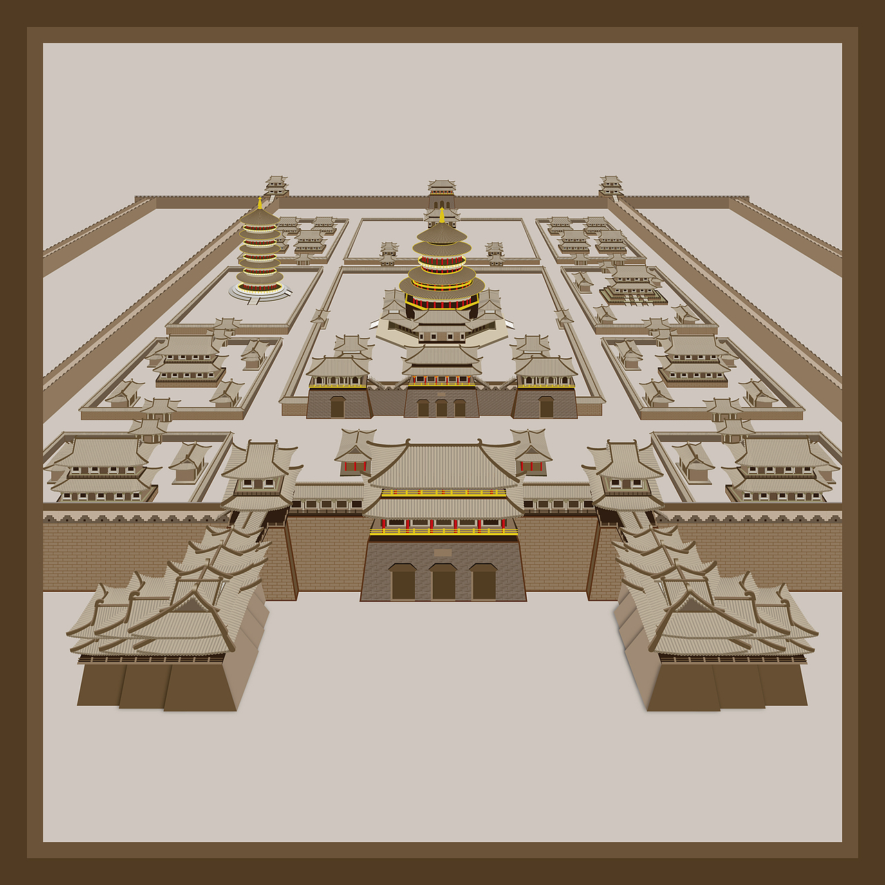 唐·洛阳城(天堂明堂)|插画|创作习作|品牌设计石头_原创作品-站酷