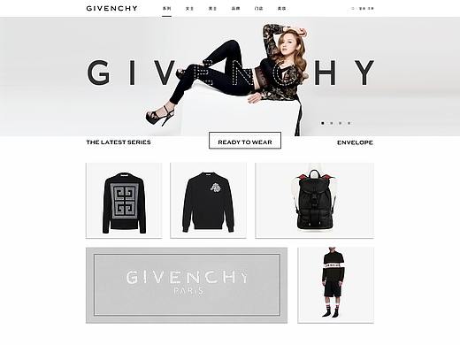 GIVENCHY服装网站界面设计