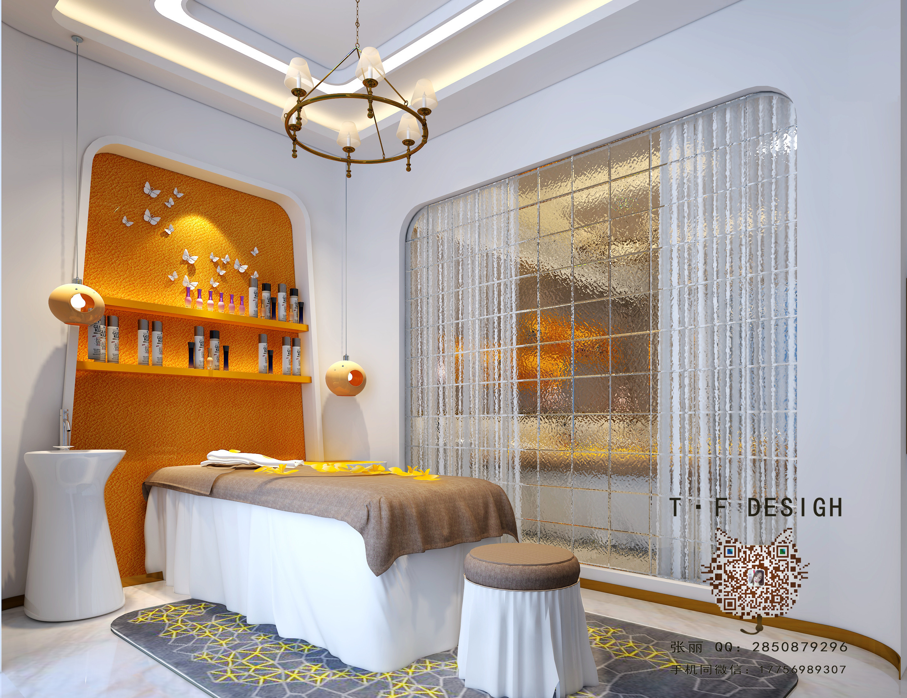 美容院一楼 二楼空间|空间|室内设计|张丽天斐效果图 - 原创作品