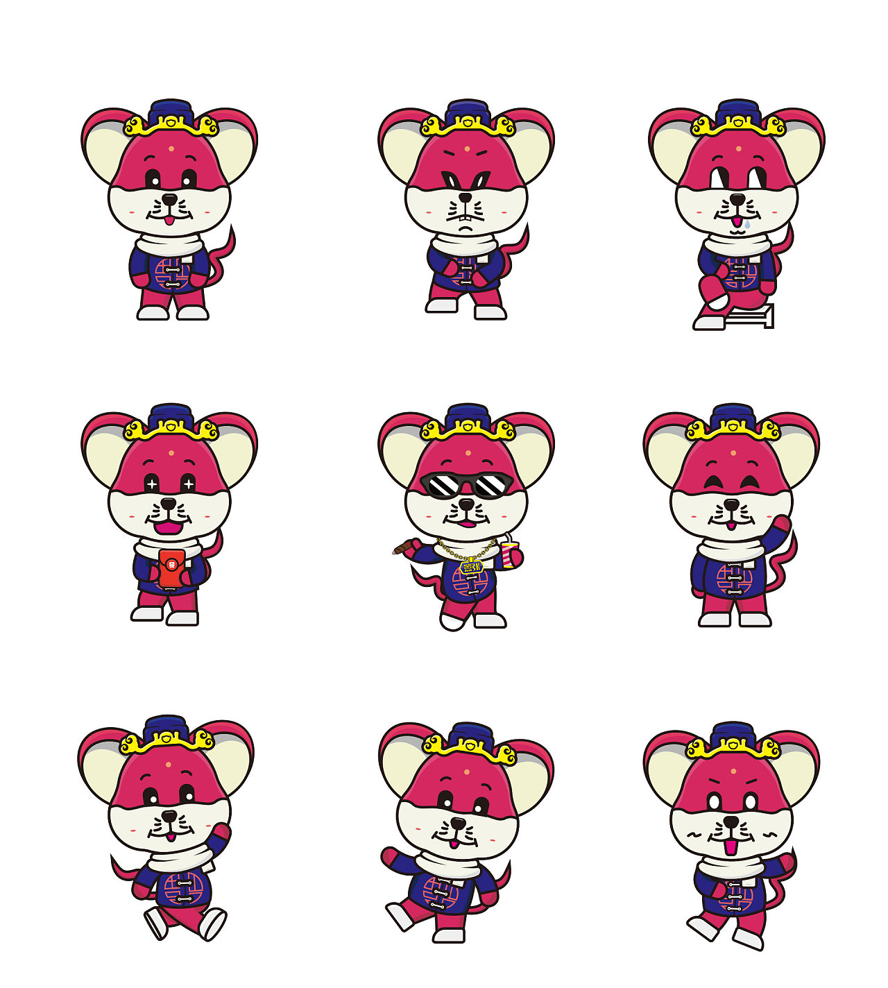 生肖鼠卡通ip设计