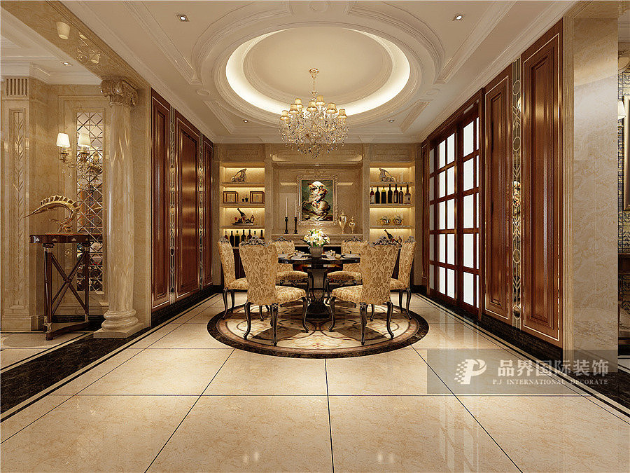 朗曼新城350平叠墅欧式风格装修设计案例