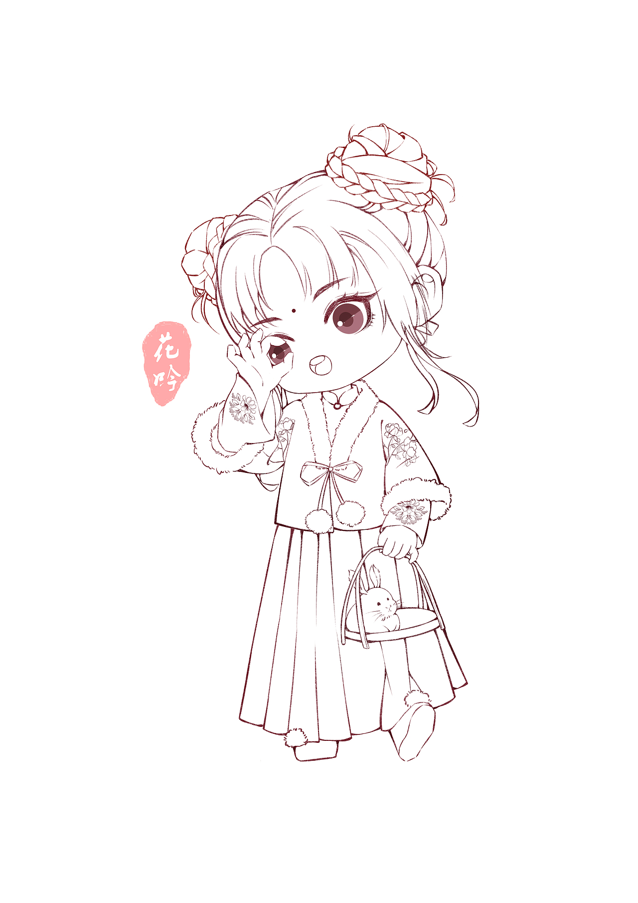 圣诞节q版古风人物