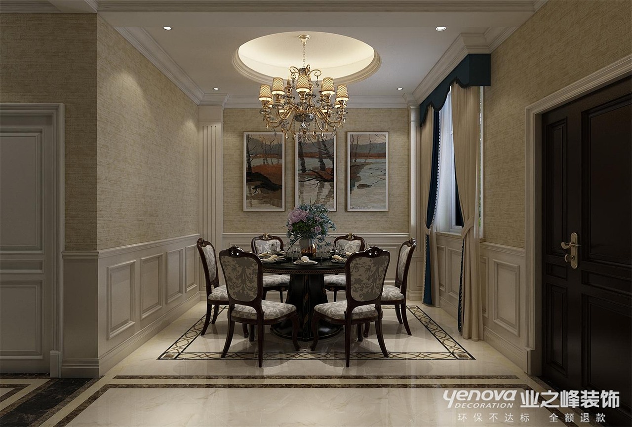 石家庄业之峰装饰-大者别墅400平米简欧风格装修设计
