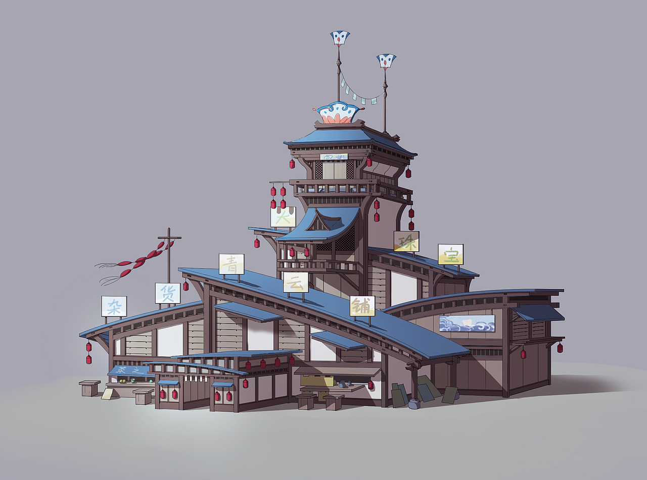 商店|插画|游戏原画|qianyi千亦听枫_原创作品-站酷zcool