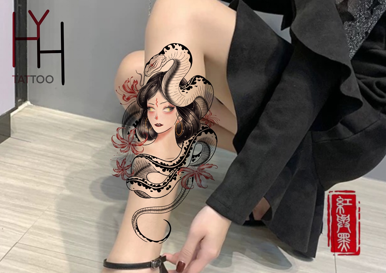 蛇姬公主纹身手稿