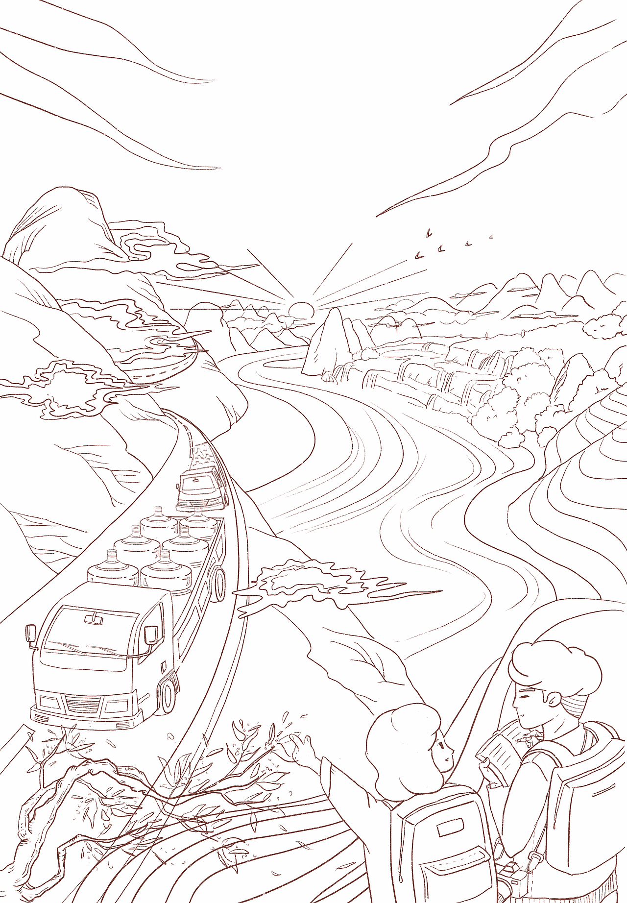 广西好水插画（图ZMjg3NTI3ODY4） - 新锐潮流插画 - 站酷设计师哒哒DF原创素材 - 站酷ZCOOL