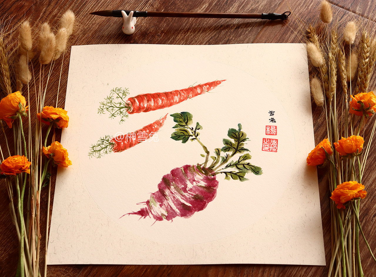 国画|【国画 10张】日常习作（图ZMTk2MzM4ODE2） - 绘画 - 站酷设计师榊雪兔原创素材 - 站酷ZCOOL