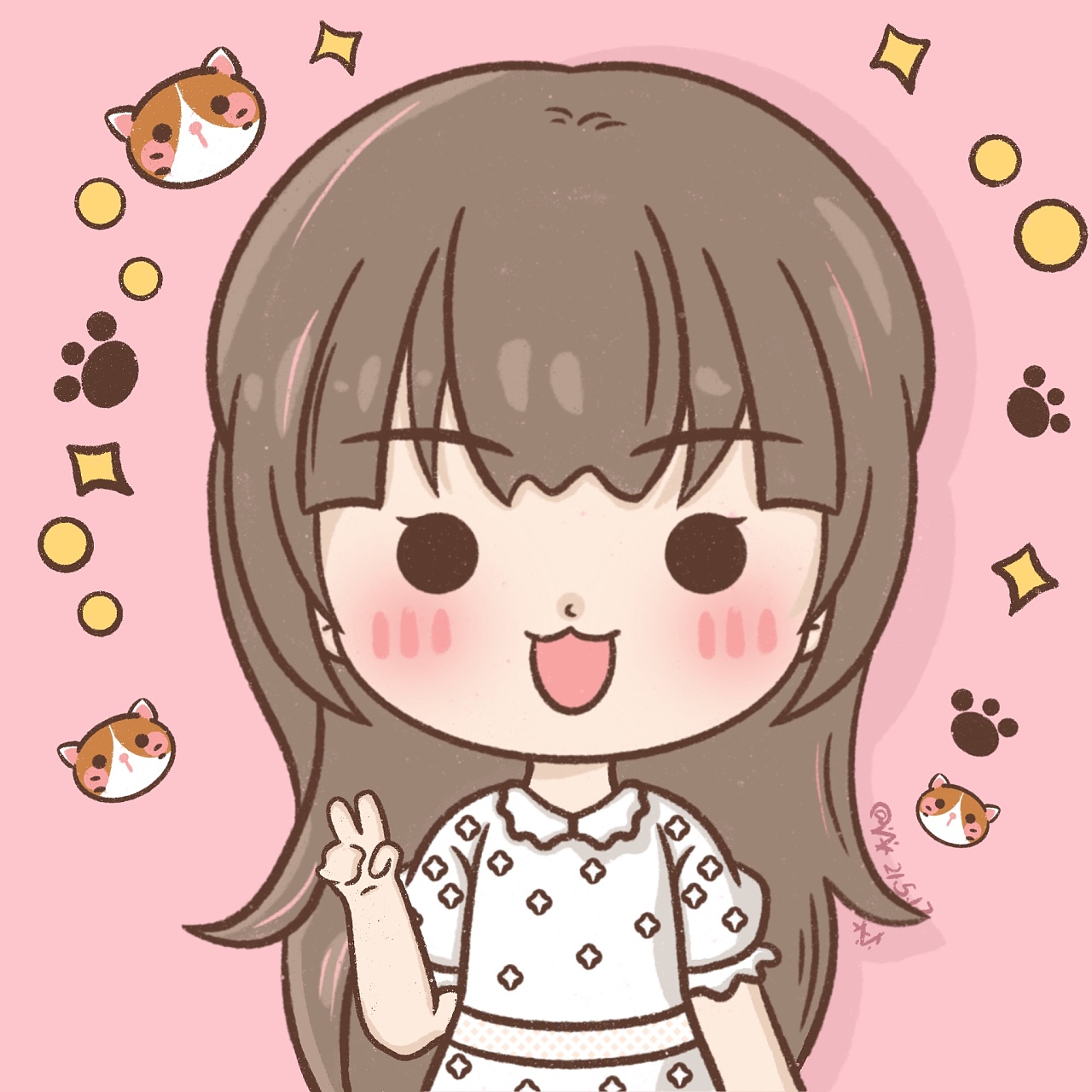 【q版头像】|其他|其他|桃子鱼 - 原创作品 - 站酷 (zcool)