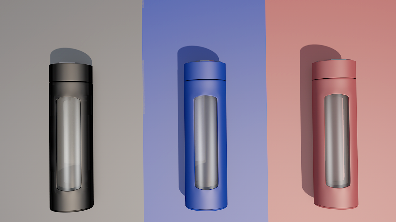 c4d保温杯建模  渲染