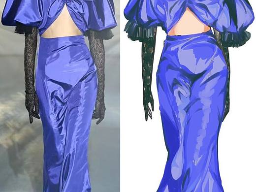 临摹练笔 — 服装效果图