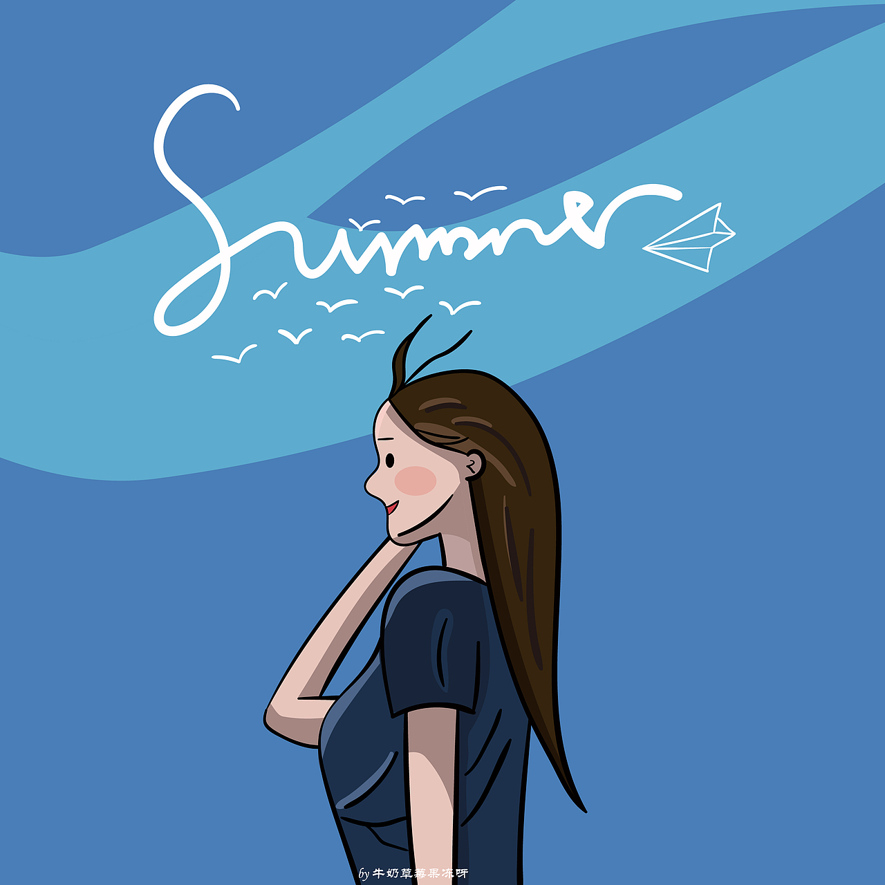 “落俗不可避免，浪漫至死不渝”（圖ZMjQ5NjQyOTQ0） - 商業(yè)插畫 - 站酷設(shè)計師牛奶草莓果凍呀原創(chuàng)素材 - 站酷ZCOOL