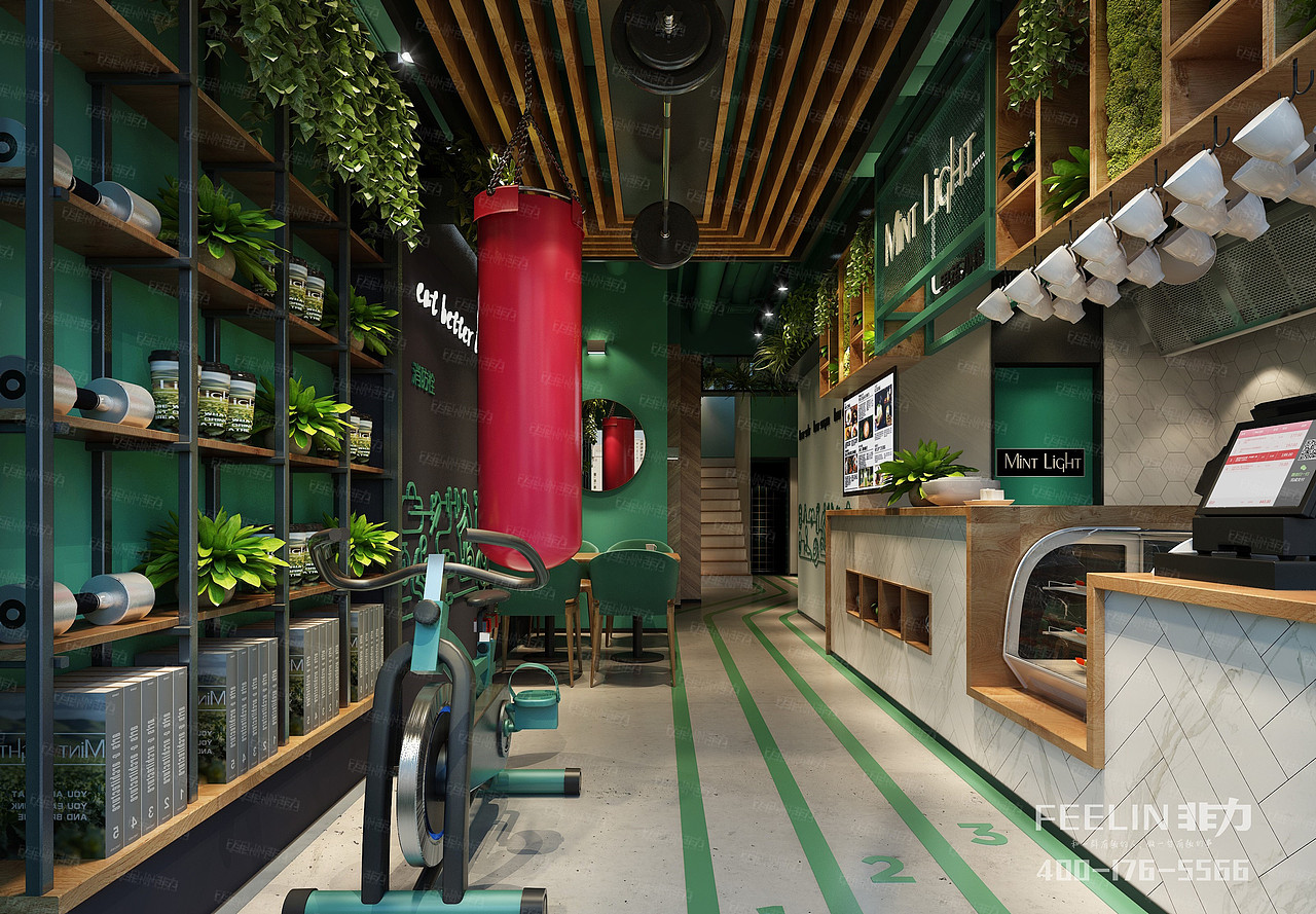 【非力】mintlight 轻食餐厅（图ZMTEzNjgxMjI4） - 家装设计 - 站酷设计师Cc拾叁原创素材 - 站酷ZCOOL