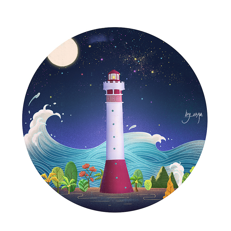 小系列-海南一角|插画|商业插画|鸡腿云 - 原创作品 - 站酷 (zcool)