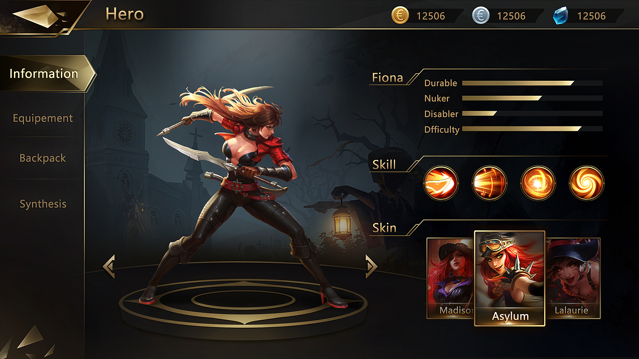 金属风——moba游戏ui    界面练习