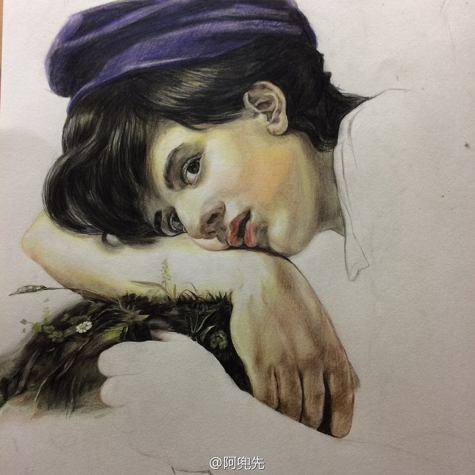 彩铅《小园丁》（图ZMjA3Nzk4NTY0） - 绘画 - 站酷设计师A兜先原创素材 - 站酷ZCOOL