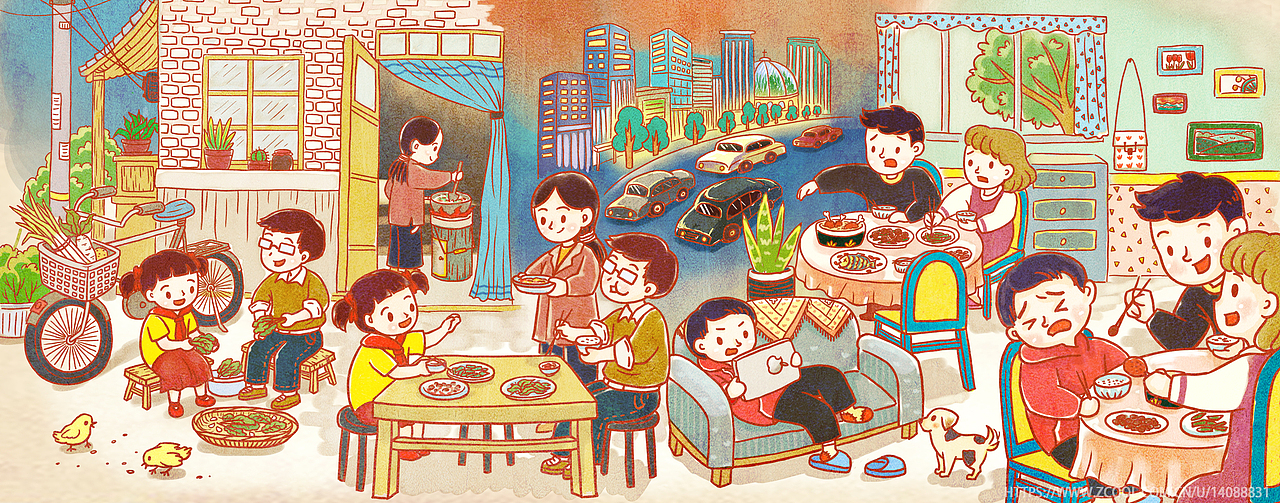 雀巢相关宣讲插画