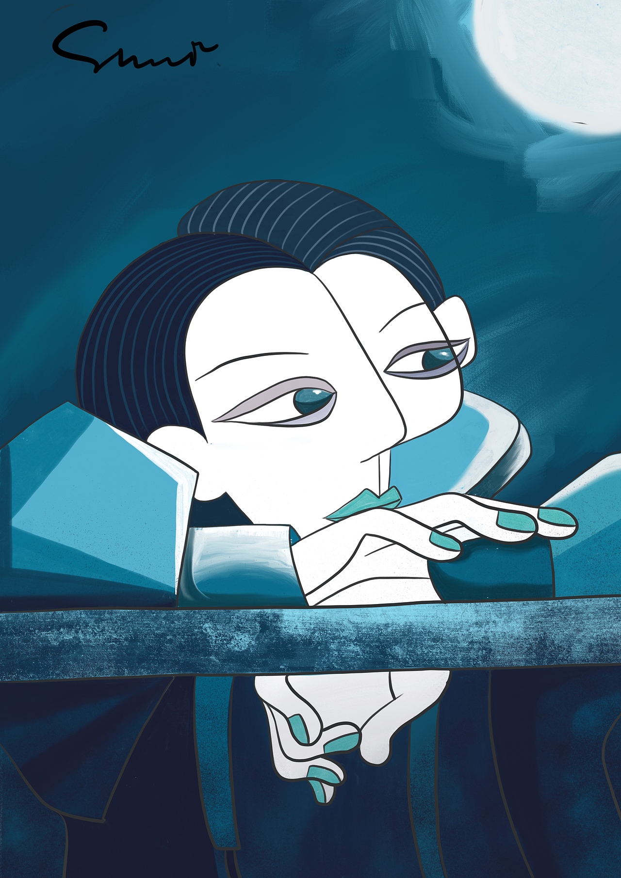 孤独患者系列插画（图ZMjQyNjg1NzM2） - 创作习作 - 站酷设计师水ASHUI原创素材 - 站酷ZCOOL