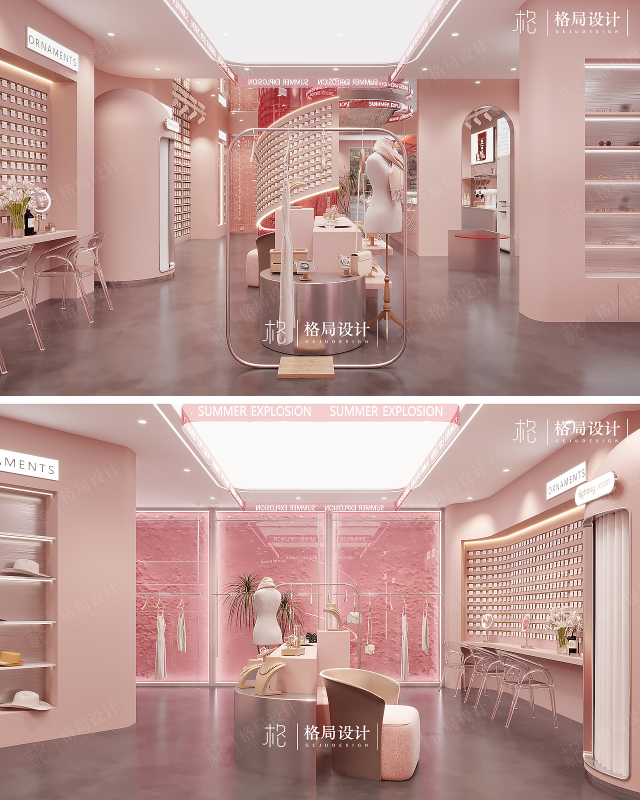 饰品店（图ZMjcxNTUzNjE2） - 商业空间设计 - 站酷设计师格局设计石石原创素材 - 站酷ZCOOL