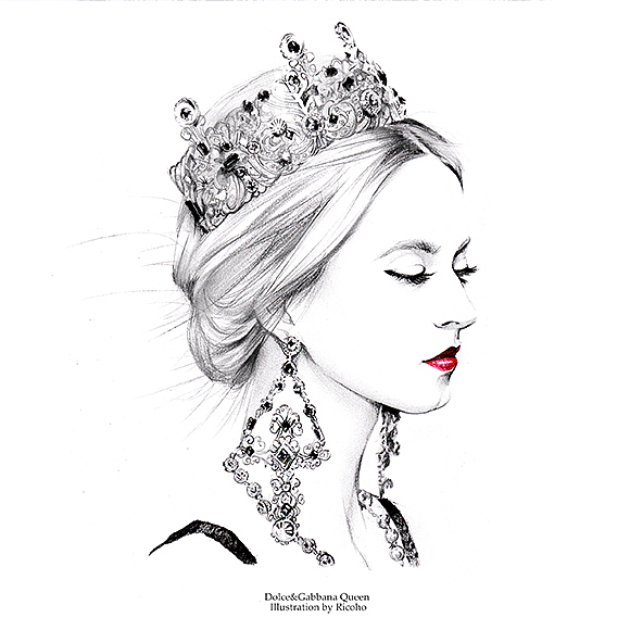 Dolce & Gabbana-Queen（图ZMzI4MzM4Mjg=） - 商业插画 - 站酷设计师饭煮豪原创素材 - 站酷ZCOOL