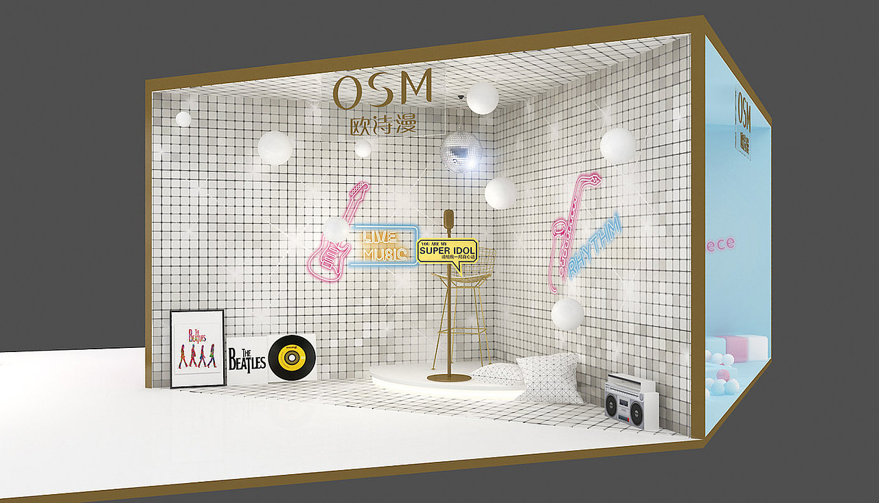 欧斯曼路演设计效果图