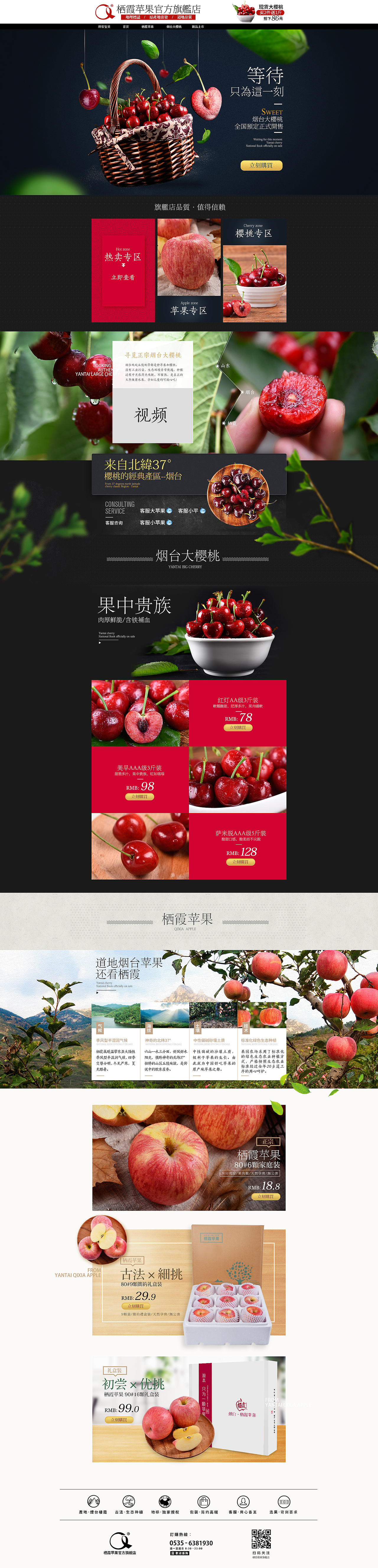 种烟台大樱桃的果农