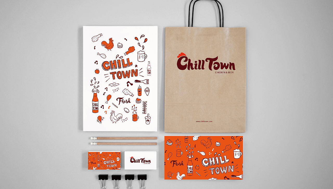 chill town 炸鸡品牌形象设计（图ZMjc1NjI1Njg=） - 品牌 - 站酷设计师Allenwu_吴昊原创素材 - 站酷ZCOOL