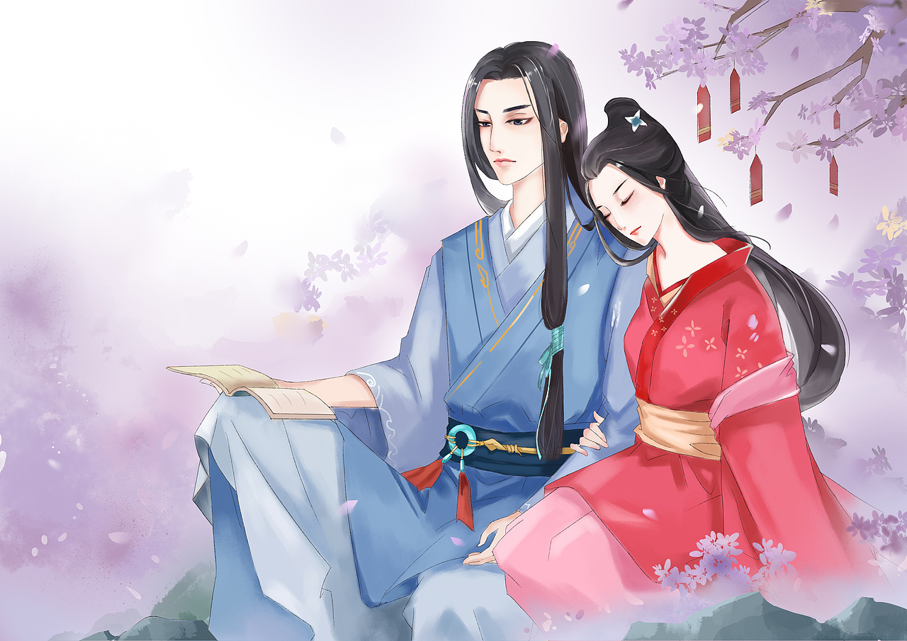 古风插画（图ZMTU5NjYyNTEy） - 创作习作 - 站酷设计师HRui_原创素材 - 站酷ZCOOL