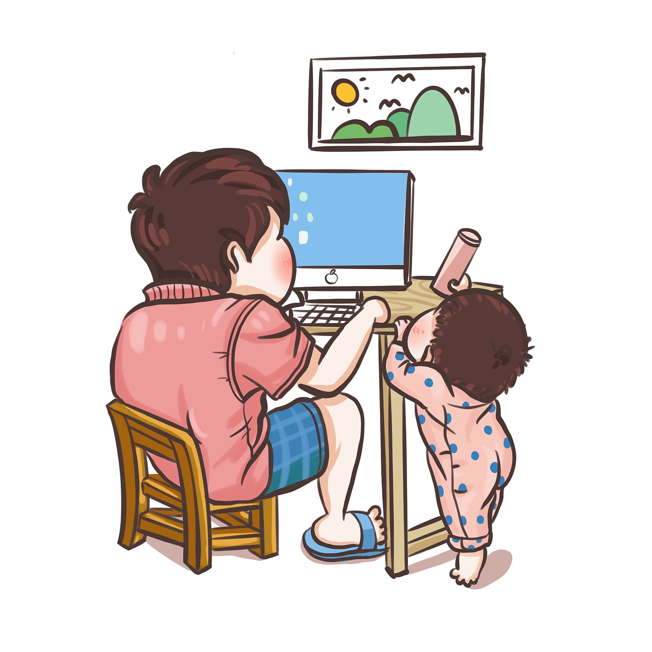 q版生活插画（图ZMjczMDc2MDgw） - 创作习作 - 站酷设计师三酱同学原创素材 - 站酷ZCOOL