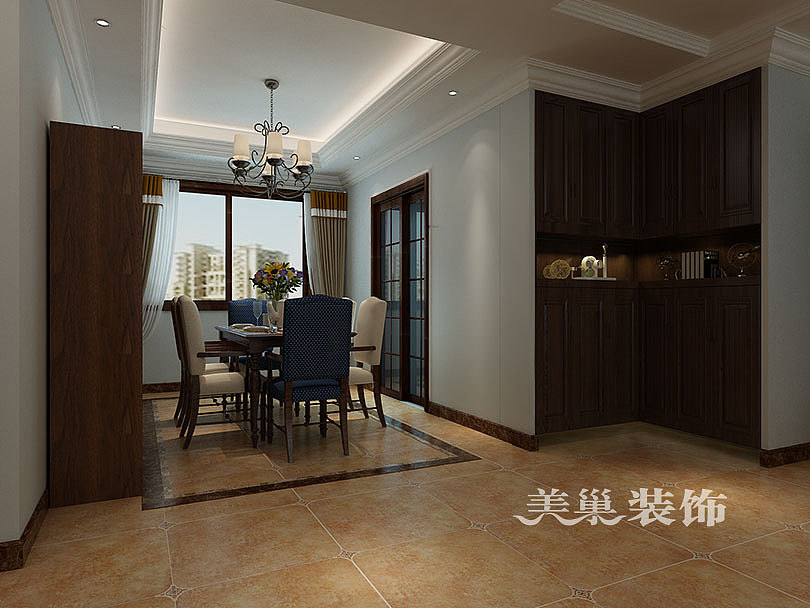 康桥悦城三室两厅装修效果图鉴赏——餐厅