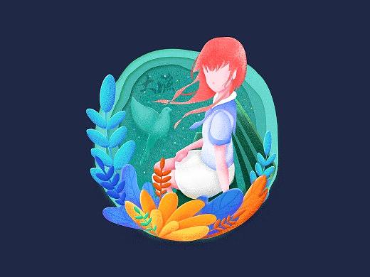 #大渔学院#学生作品-扁平插画合集