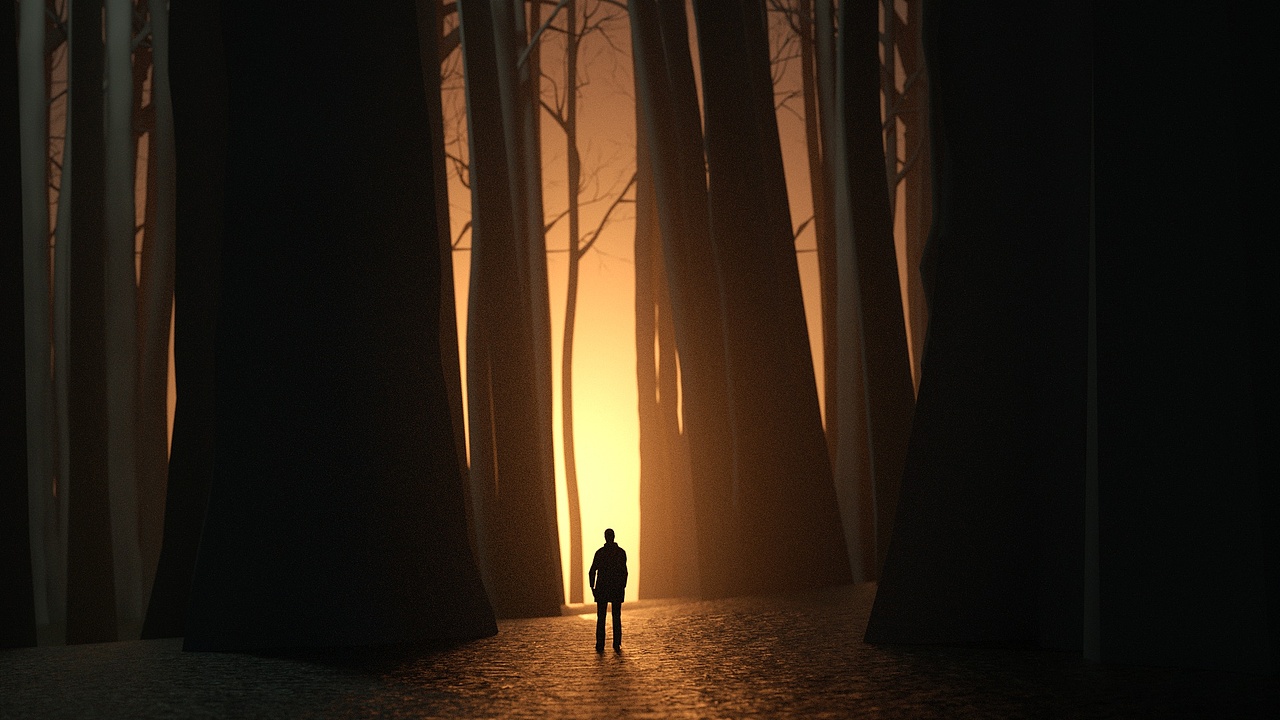 场景c4d静物摄影舟山杯的海报图渲染制作标签森林逆光丁达尔c4d电商