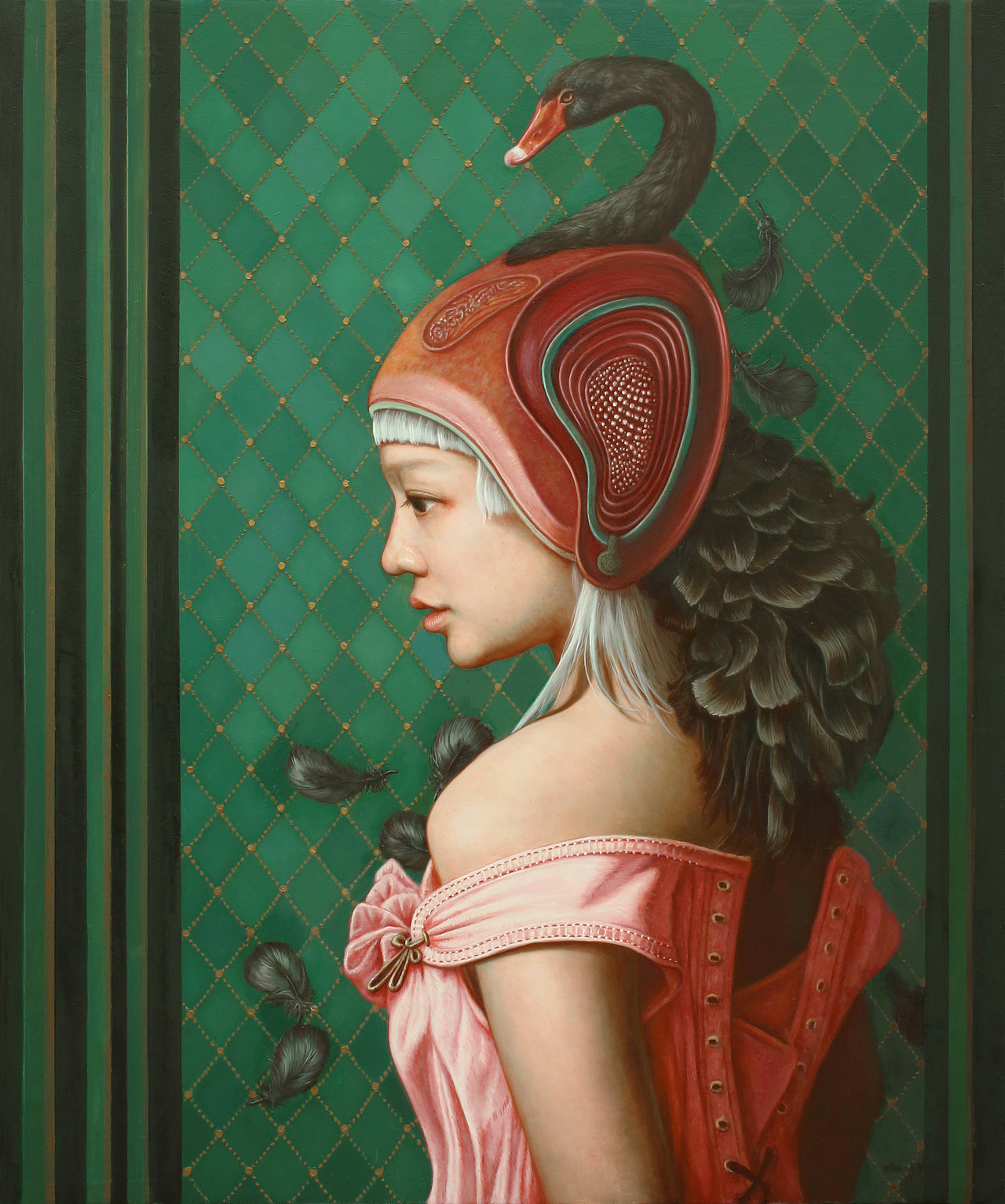 张钰德洛斯女孩布面油画507060cm