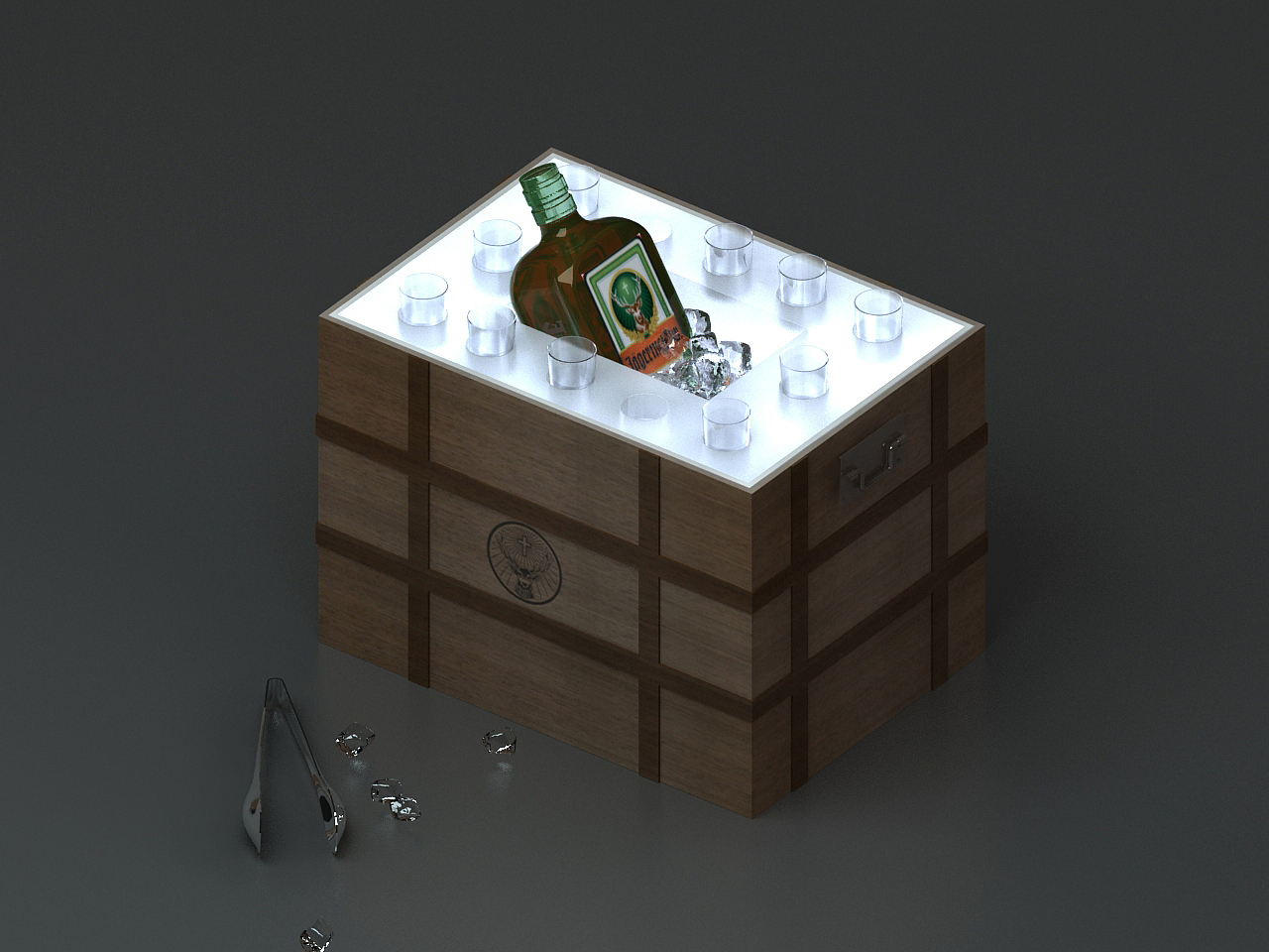 冰桶/倒酒器/酒瓶效果图（图ZMTM2ODI3NzA0） - 其他三维 - 站酷设计师沉默的卡卡原创素材 - 站酷ZCOOL