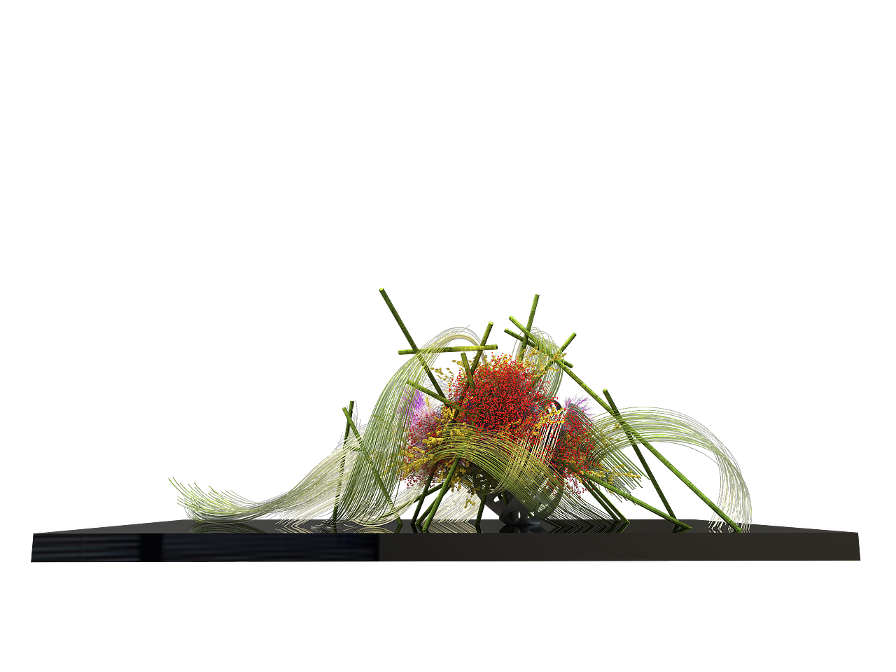 花道艺术系列-3d效果图