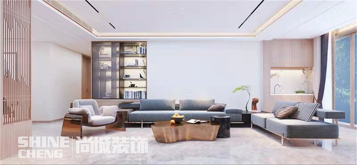泰安·都市森林260㎡新中式风格装修设计效果图案例