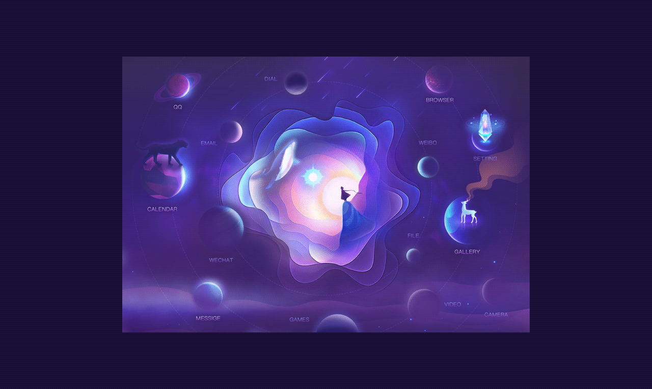 幻境之城 主题设计(图ZMTg1NTk3NTMy) - 主题/皮肤 - 站酷设计师比邻熊原创素材 - 站酷ZCOOL