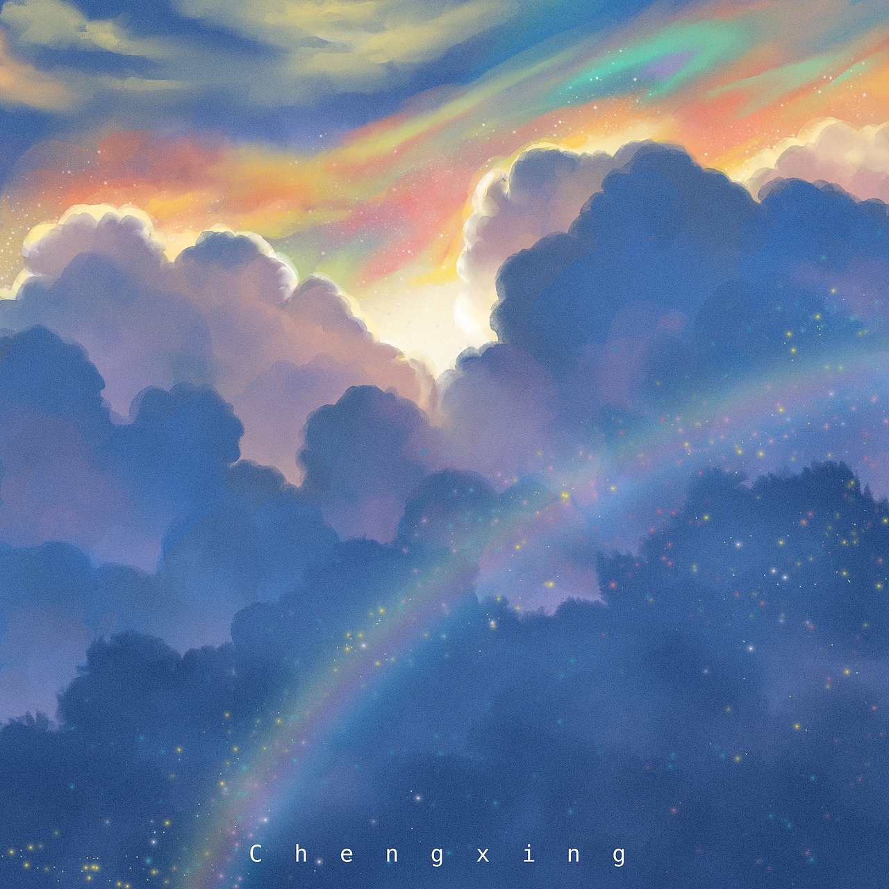 云彩 插圖 色彩練習(xí) procreate繪畫（圖ZMjk1OTUzNTY4） - 商業(yè)插畫 - 站酷設(shè)計(jì)師誠(chéng)星s原創(chuàng)素材 - 站酷ZCOOL