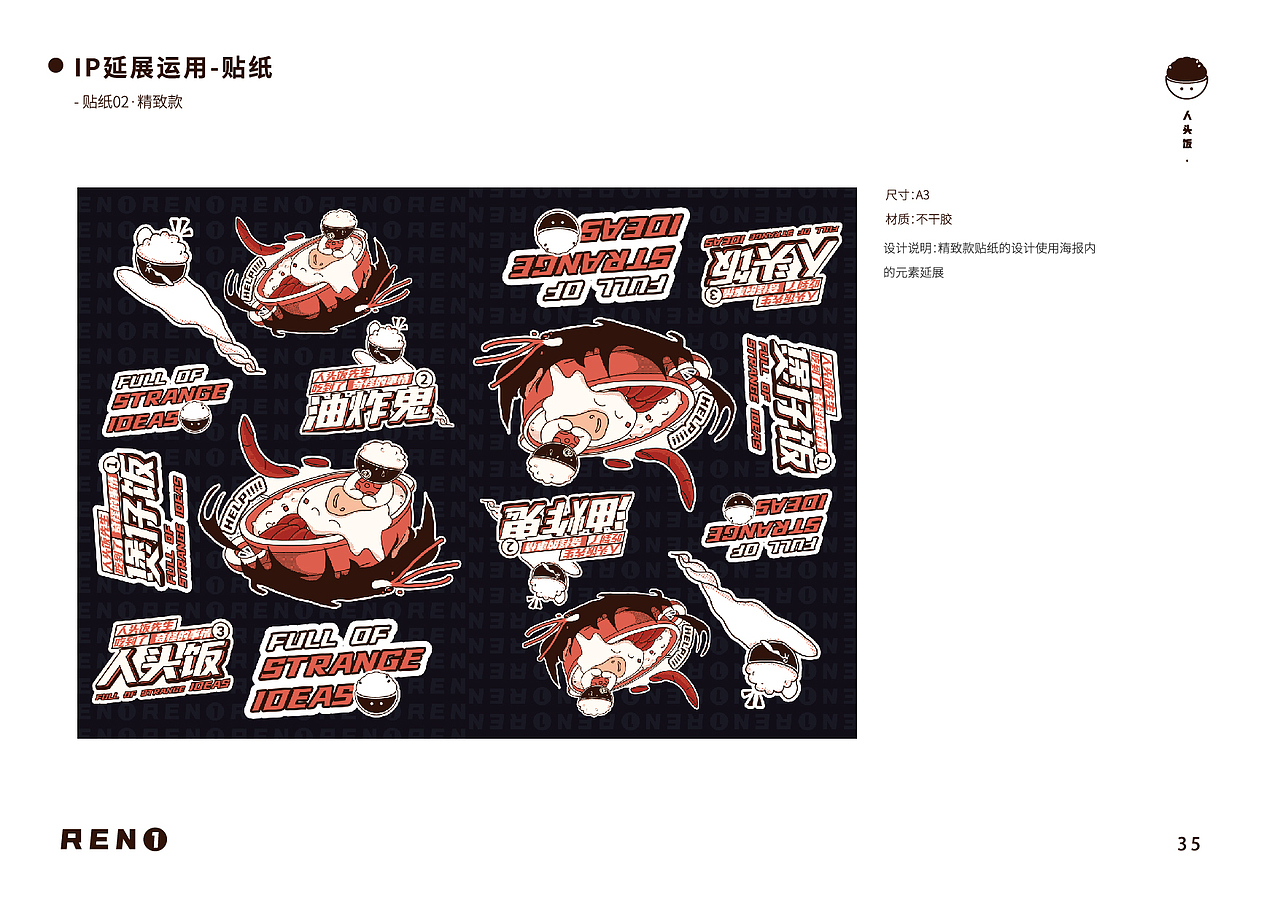 毕业设计-“人头饭”IP形象设计（图ZMjU5NjI4Mzk2） - IP形象 - 站酷设计师北极尤里鱼原创素材 - 站酷ZCOOL