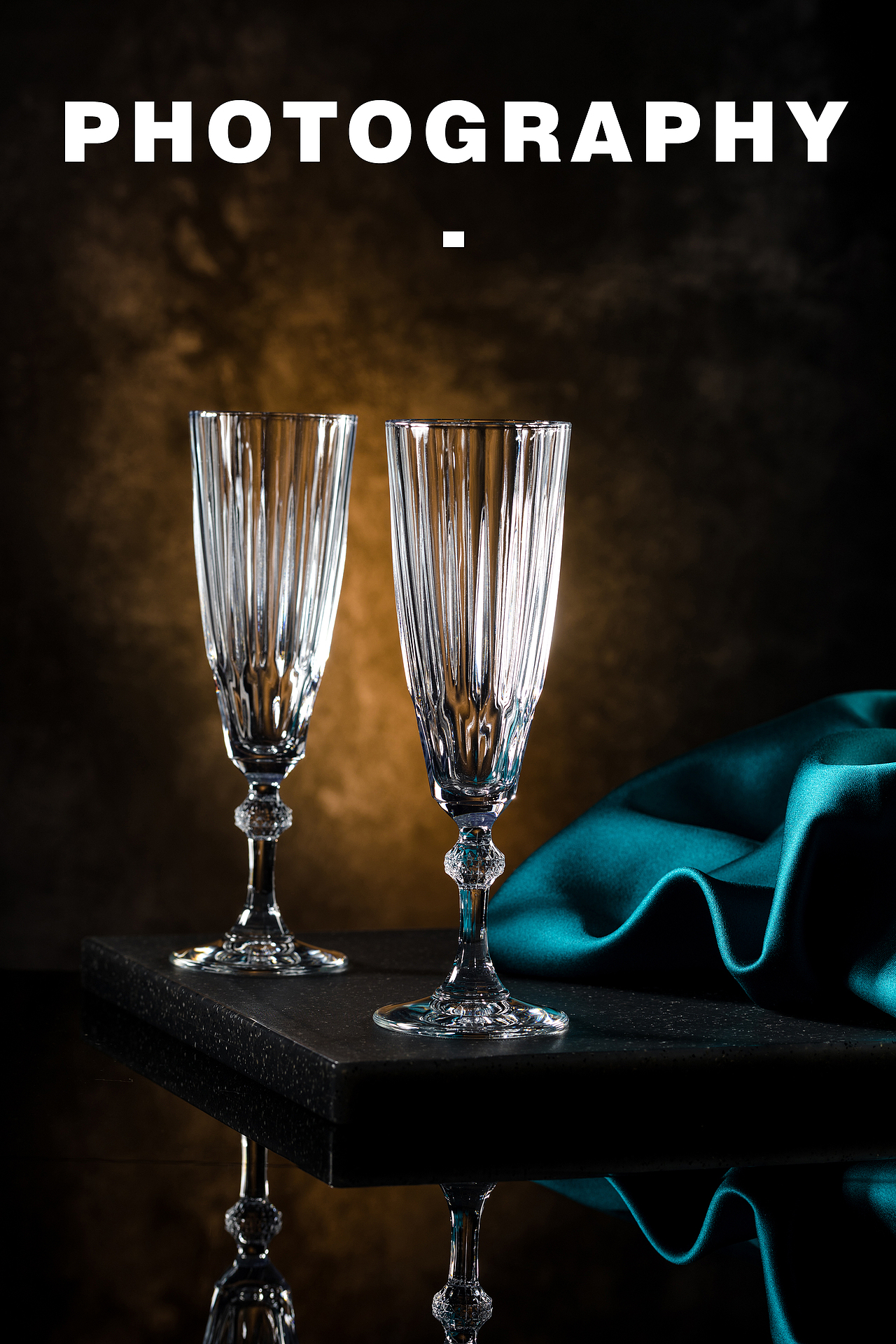 电商摄影 浮雕欧式高脚透明玻璃杯家用红酒杯