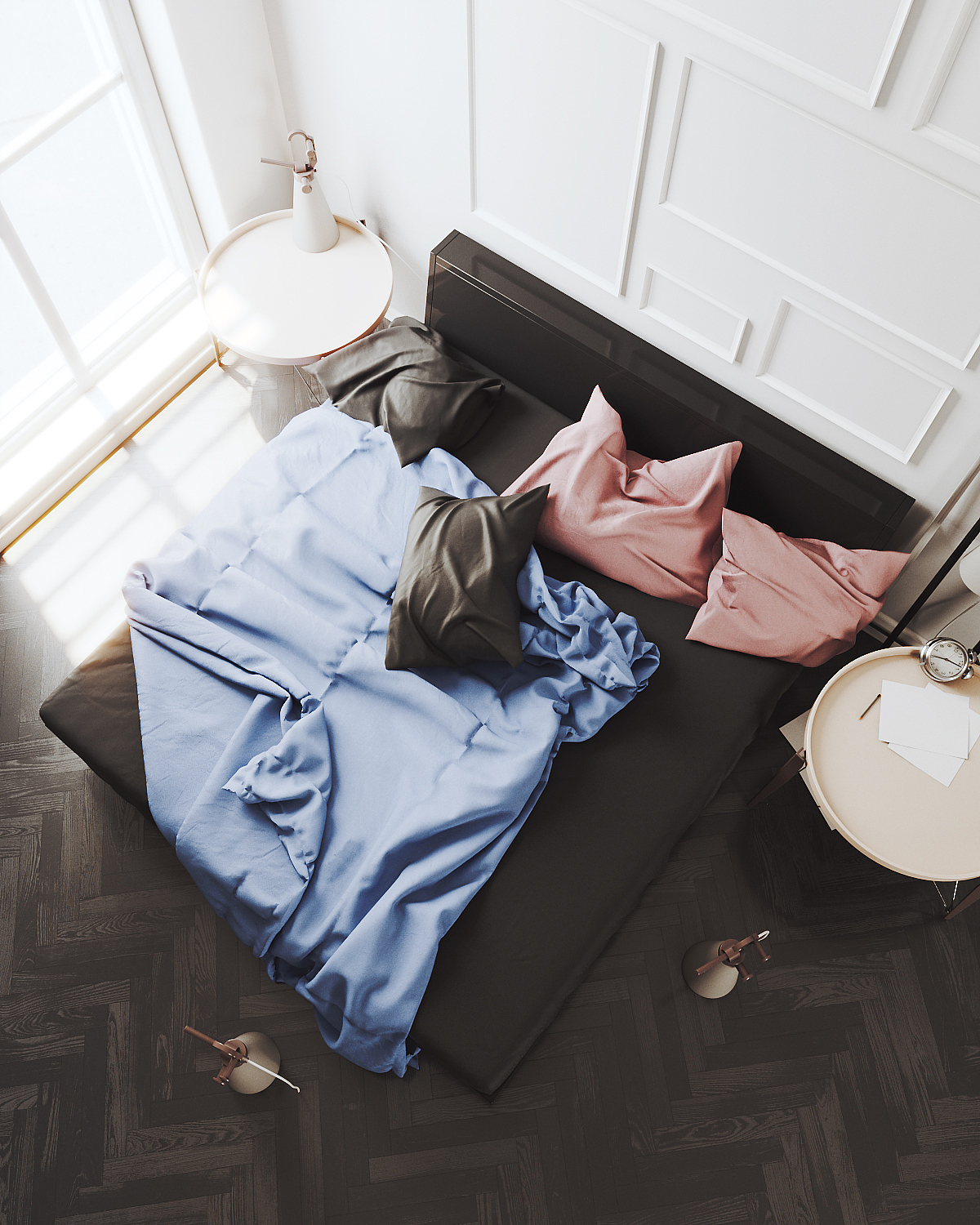 艺术简约卧室（图ZMTc5NjE5NDM2） - 家装设计 - 站酷设计师海底之心Sa原创素材 - 站酷ZCOOL