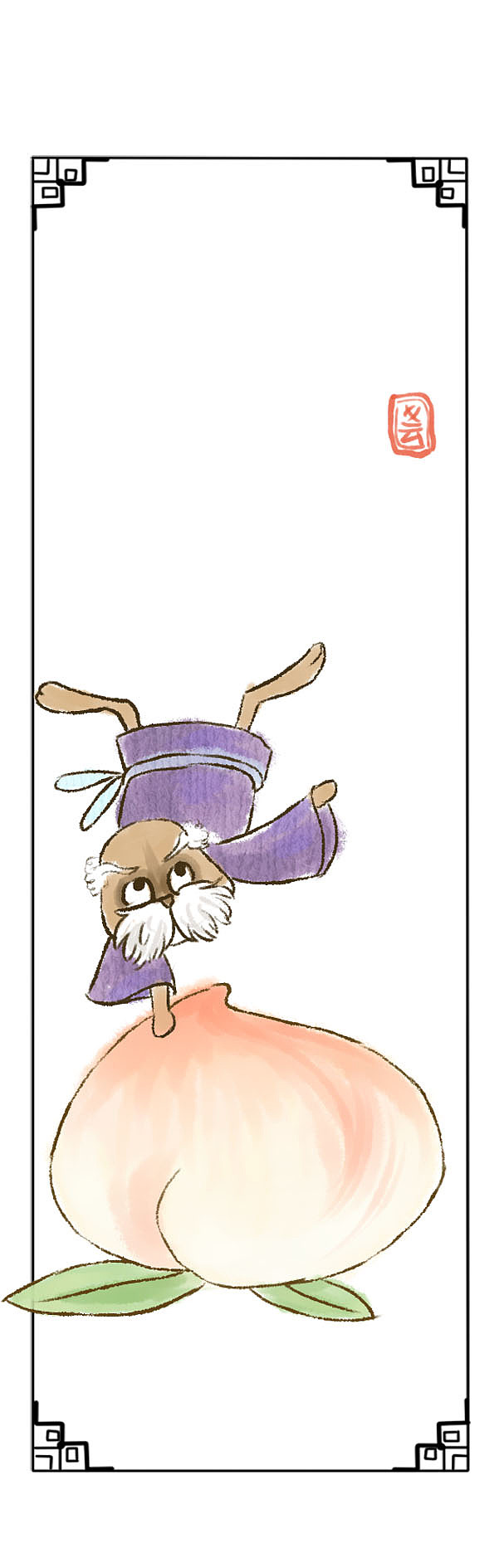 大圣归来系列同人书签之土地爷爷（图ZNDUzODA1NzY=） - 单幅漫画 - 站酷设计师呓凌枫原创素材 - 站酷ZCOOL