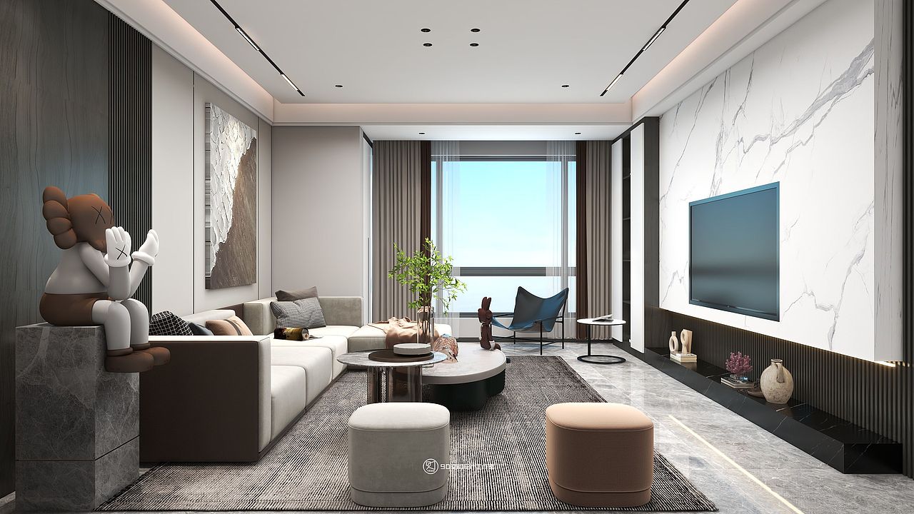 90空间设计∣181㎡轻奢风格，在经典中寻求当下的时尚（图ZMzAyMzM2MTg0） - 家装设计 - 站酷设计师设计师赵响原创素材 - 站酷ZCOOL