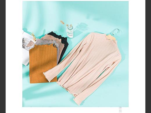 影际女装打底衫平铺拍摄