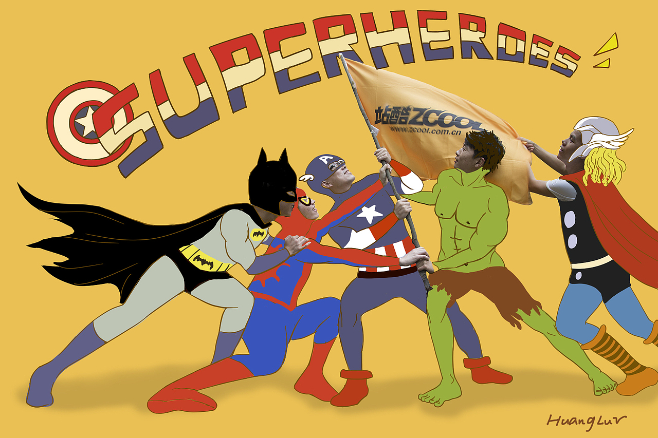 superheros in zcool（图ZMzMxNzAyNzI=） - 商业插画 - 站酷设计师鹭野luyer原创素材 - 站酷ZCOOL
