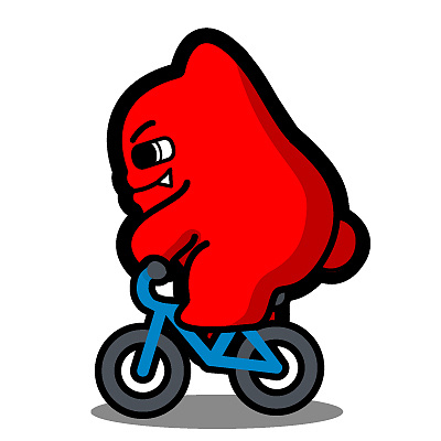 g75【魔鬼猫表情-骑单车】#全身 迷你车 运动 健身 ip 魔性 斗图