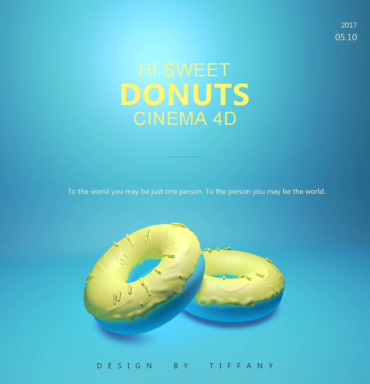 甜甜圈--c4d基礎(chǔ)練習(xí)（圖ZNzg5NDQyODQ=） - 圖案 - 站酷設(shè)計(jì)師Tiffany_Mao原創(chuàng)素材 - 站酷ZCOOL
