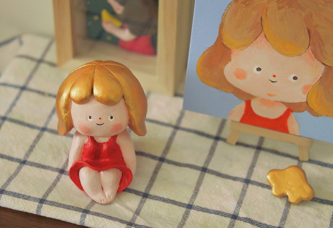 ann 石粉黏土小人|手工艺|手办/模玩|蚊多多 - 原创作品 - 站酷