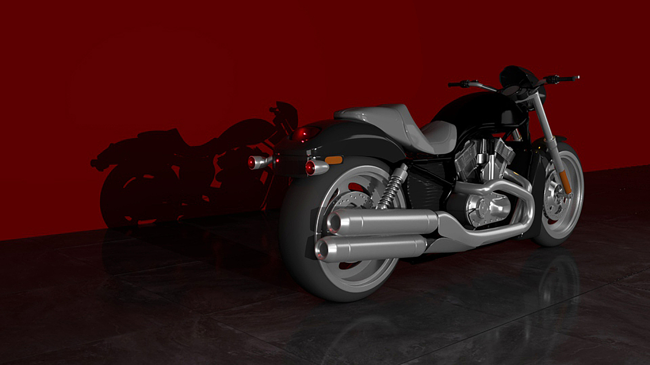 摩托车三维建模